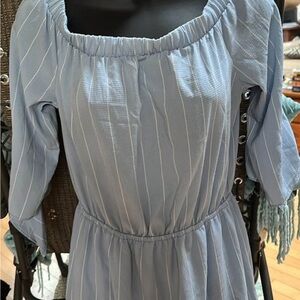 Soprano Light Blue Long Sleeve Dress